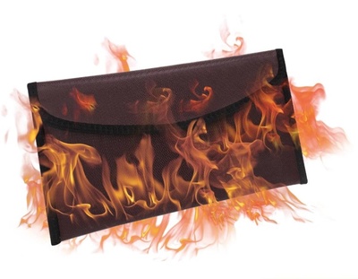 Вогнестійкий та водонепроникний конверт на липучці 26*15см; колір Чорний 7000592 фото