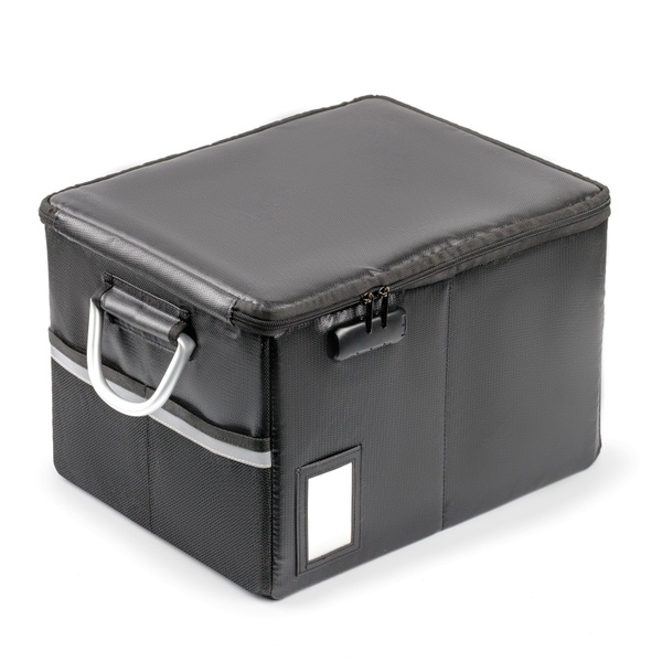 Огнестойкий и водонепроницаемый ящик-органайзер для документов с разделителями внутри; цвет Черный 700015 фото