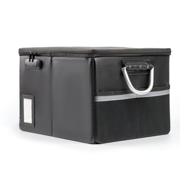 Вогнестійка та водонепроникна скринька-органайзер для документів з роздільниками всередині; колір Чорний 700015 фото
