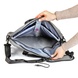 Сумка через плечо для ноутбука 15,6" большая, с передним карманом в полоску; цвет Серый 700105 фото 4