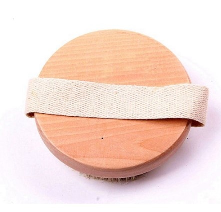 Щітка для сухого массажу дерев'яна з натуральної щетини кабана 747747 фото