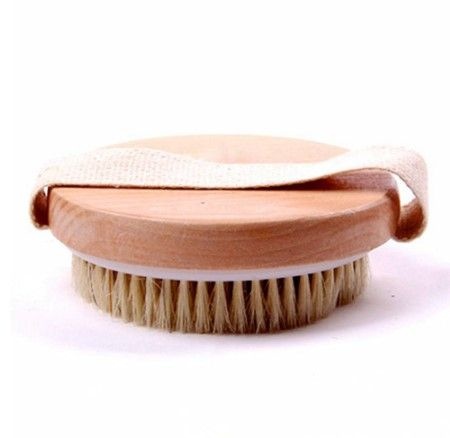 Щетка для сухого массажа деревянная из натуральной щетины кабана 747747 фото