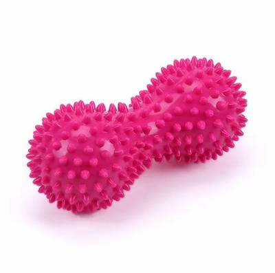 Массажер в виде мяча из ПВХ 7×15см для массажа рук ног и стоп; цвет Розовый 6041051 фото