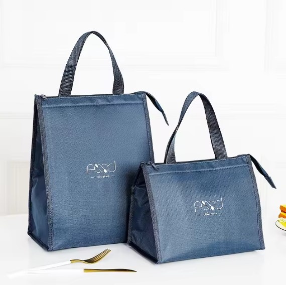 Ланч-сумка на молнии с ручками из водонепроницаемой ткани 25×16×21см для пикника; цвет Синий 6031600 фото