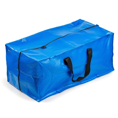Сумка дорожная, большая, баул, из полипропилена для хранения и транспортировки вещей; цвет Синий 7000011 фото
