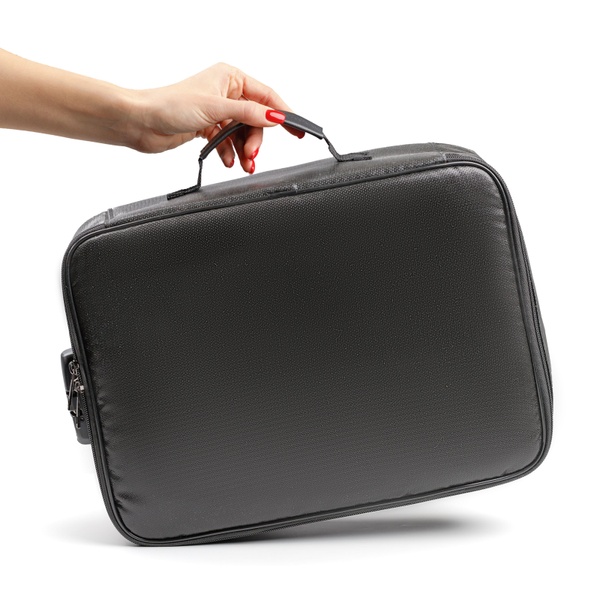 Огнестойкий и водонепроницаемый органайзер-чемодан для документов и ценных вещей 36*27*10см; цвет Черный 700032 фото